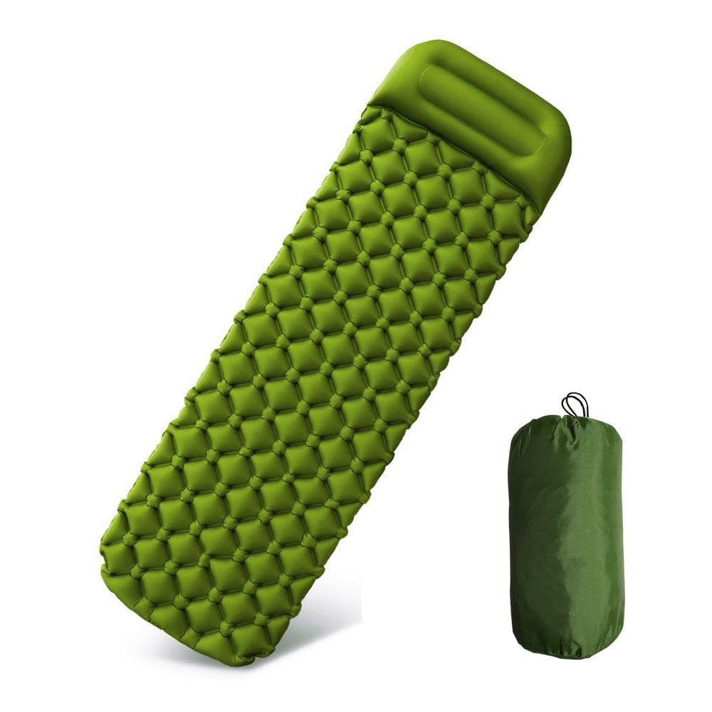 Shieny Inflatable Sleeping Pad with Pillow,Camping Air Mattress 75''X23'',Waterproof Camping Mat Carry Bag