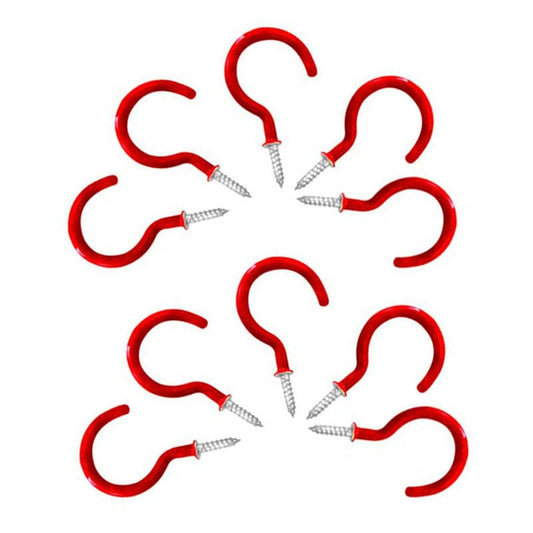 Shulemin 10Pcs Deck Nail Hook Design Convenient Iron Outdoor Camping Setscrew for Tent