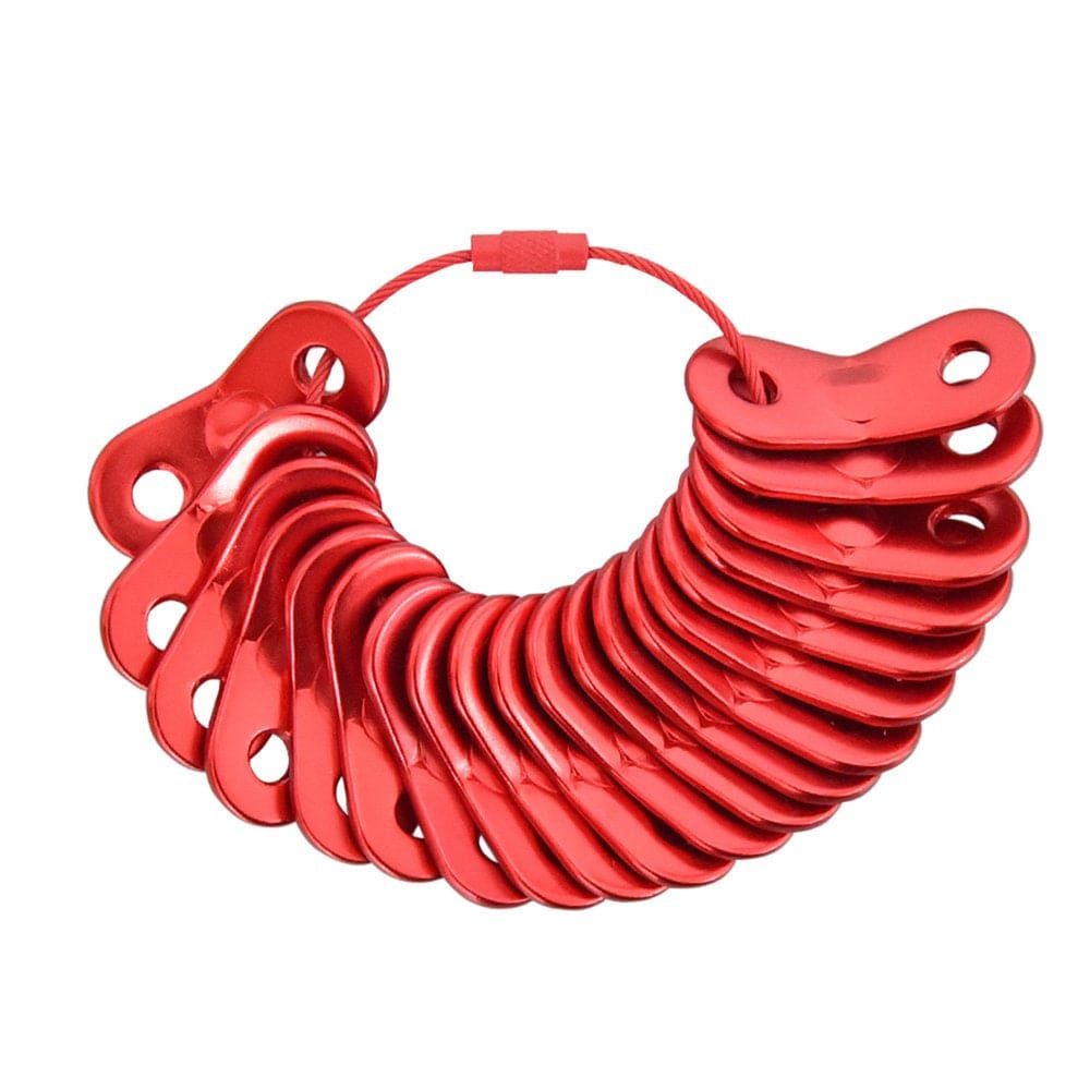 Shulemin 20Pcs Tent Rope Tensioners Camping Accessories Camping Outdoor Adventure Tent Rope Adjuster Buckle,Red