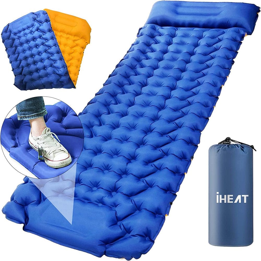 Sleeping Pad for Camping,Self Inflating Sleeping Pad 2022 Upgraded Sleeping Mat with Air Pillow for Hiking Traveling, Durable Waterproof Air Mattress Compact Hiking Pad