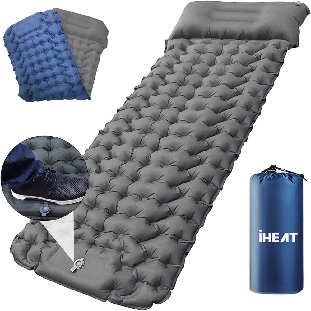 Sleeping Pad for Camping,Self Inflating Sleeping Pad 2022 Upgraded Sleeping Mat with Air Pillow for Hiking Traveling, Durable Waterproof Air Mattress Compact Hiking Pad