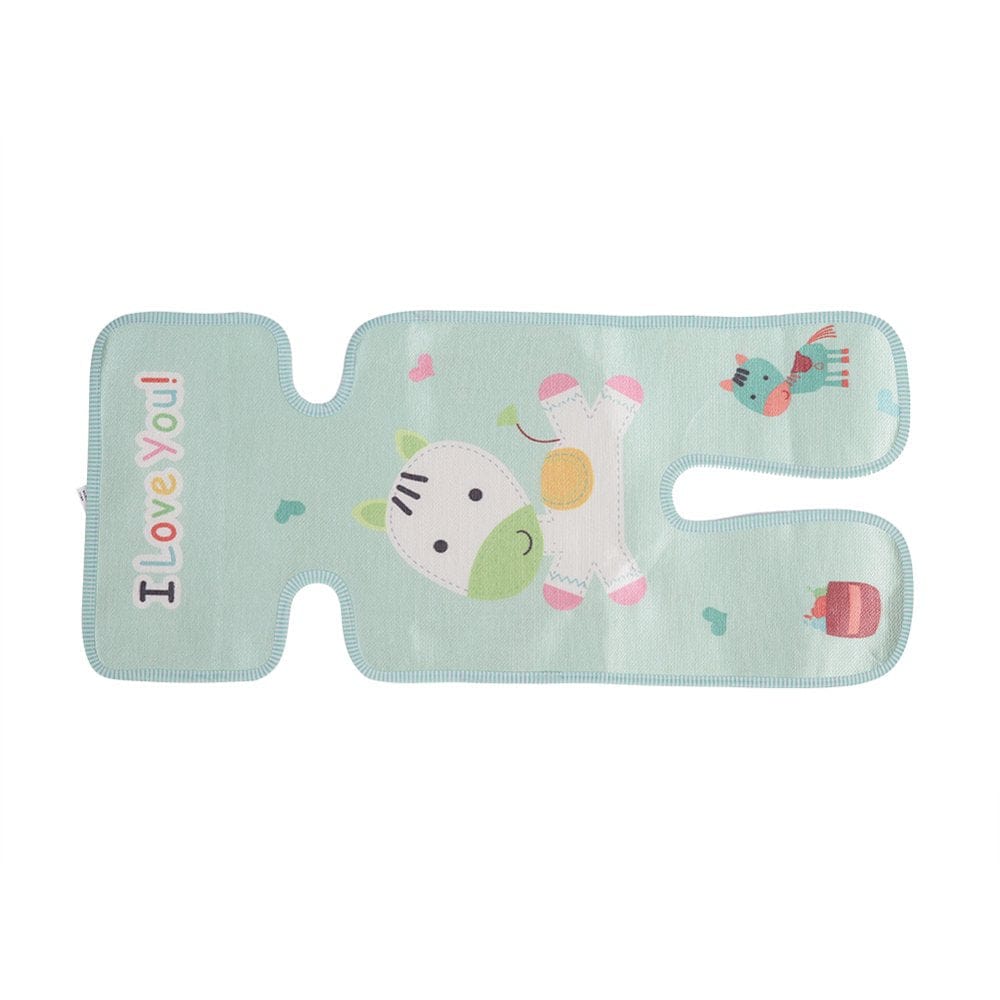 Summer Straw Mat Cooling Pad Sleeping Mat for Baby Infant Strolller Green