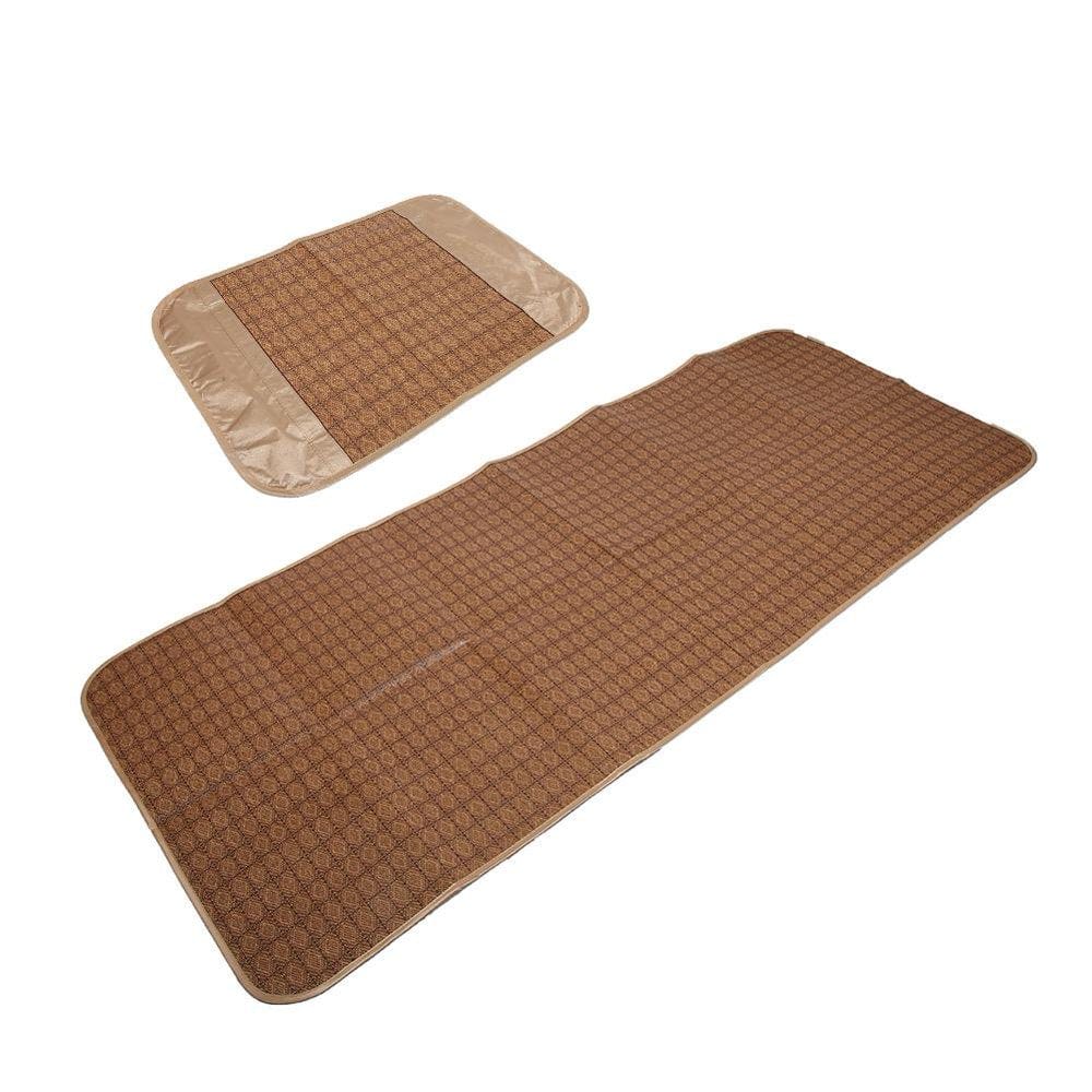 Tebru Summer Sleeping Mat,Cooling Sleeping Pad,Foldable Rattan Summer Sleeping Mat Cool Pad Cooling Bed Cusion for Home School Dormitory