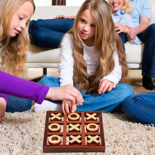 Vintage Tic-Tac-Toe Wooden Board Game