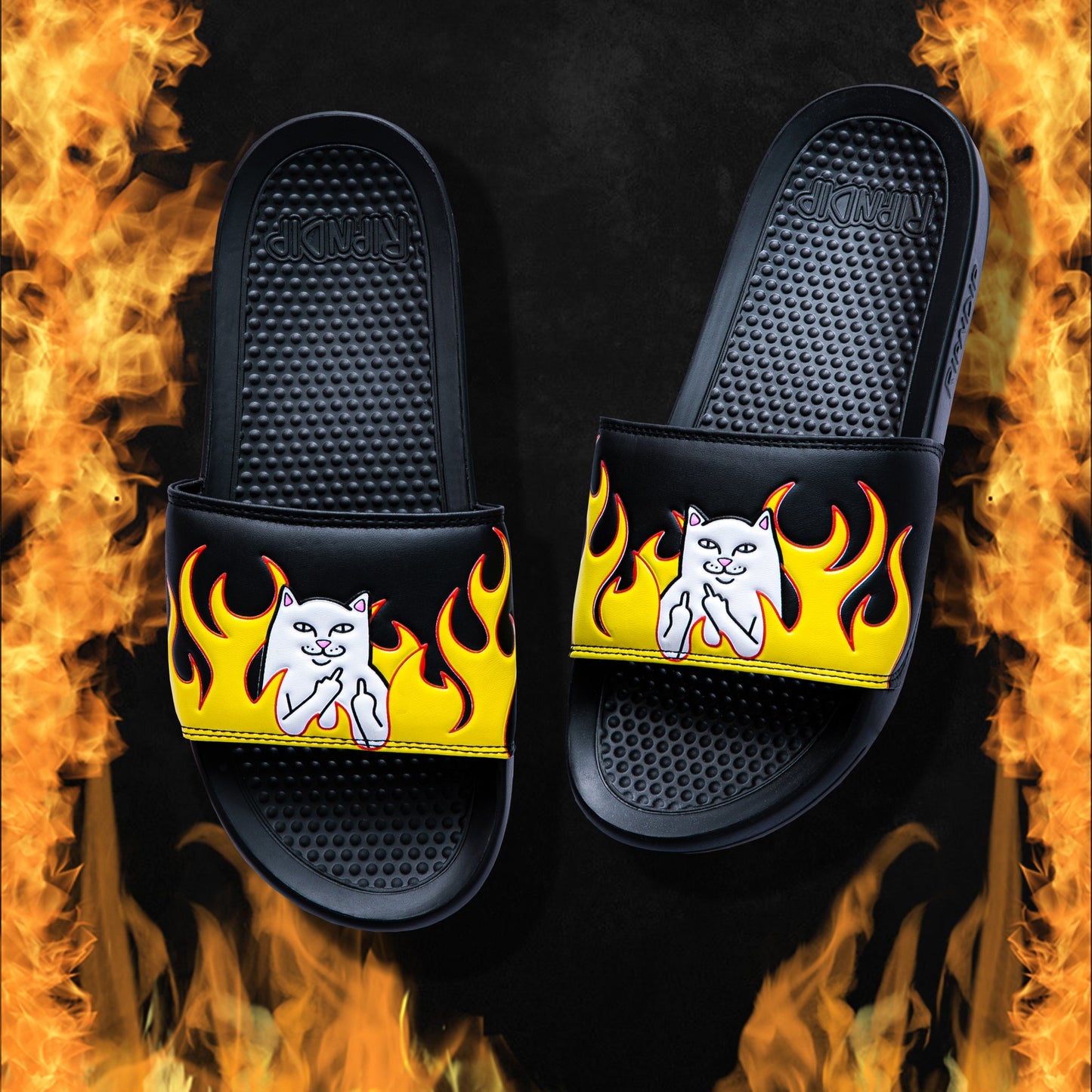 Welcome To Heck Slides (Black Flame)