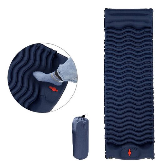 WOCLEILIY 1*Inflatable Cushion Sleeping Pad Mat Inflatable Durable Camping Moistureproof Cushion Pillow Outdoor