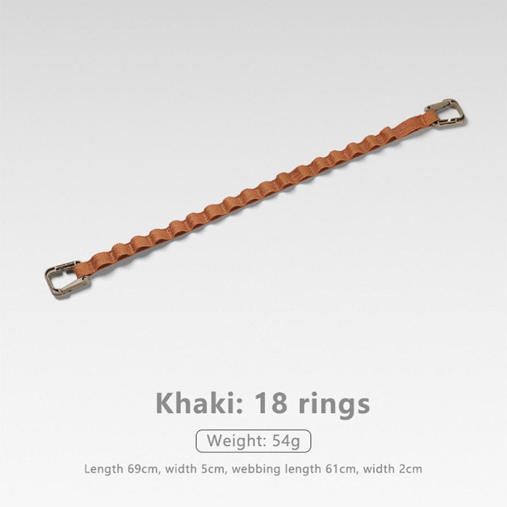 Xinhuaya 1Pc Outdoor Camping Rope Multi-Purpose Hanging Rope Tent Canopy Accessories Nylon Storage Accessories Plastic D Buckle Camping Rope Khaki L