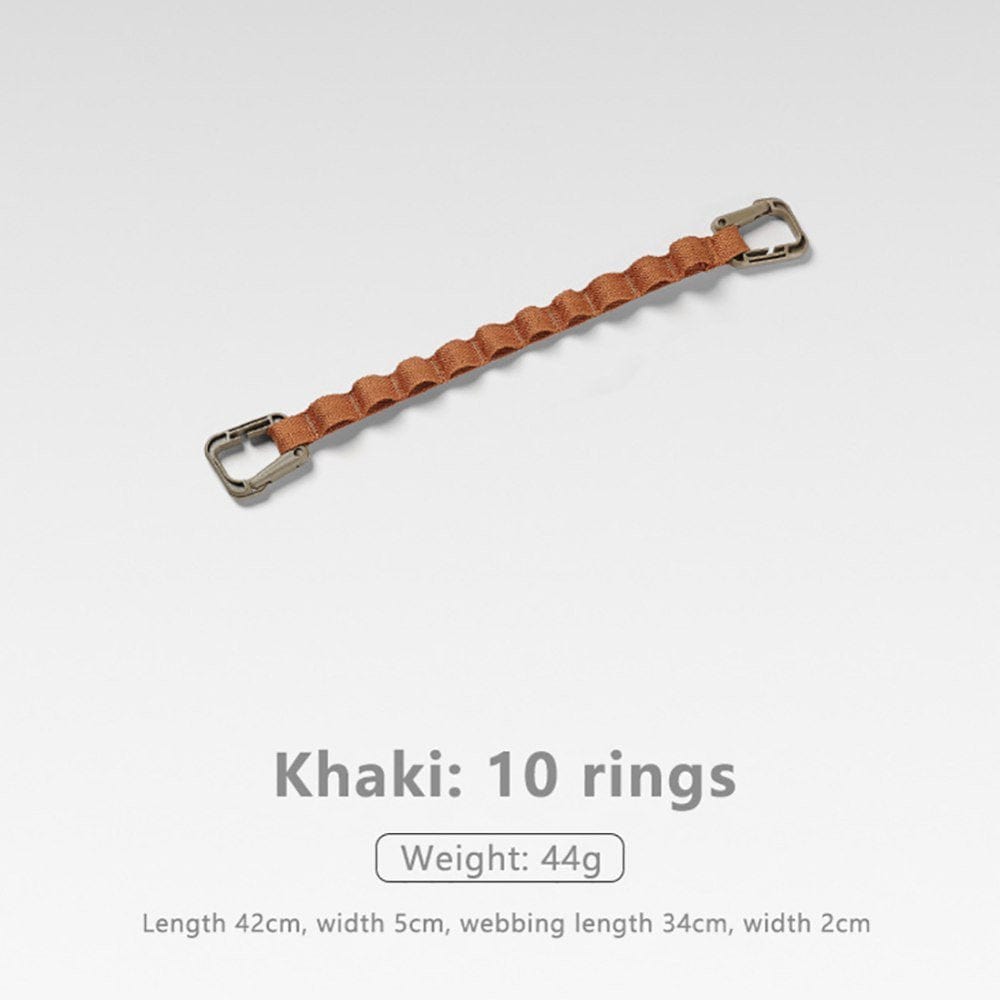 Xinhuaya 1Pc Outdoor Camping Rope Multi-Purpose Hanging Rope Tent Canopy Accessories Nylon Storage Accessories Plastic D Buckle Camping Rope Khaki L