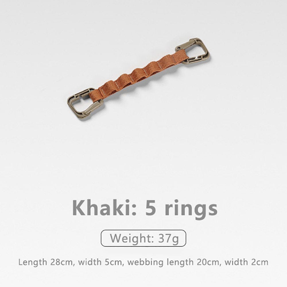 Xinhuaya 1Pc Outdoor Camping Rope Multi-Purpose Hanging Rope Tent Canopy Accessories Nylon Storage Accessories Plastic D Buckle Camping Rope Khaki L