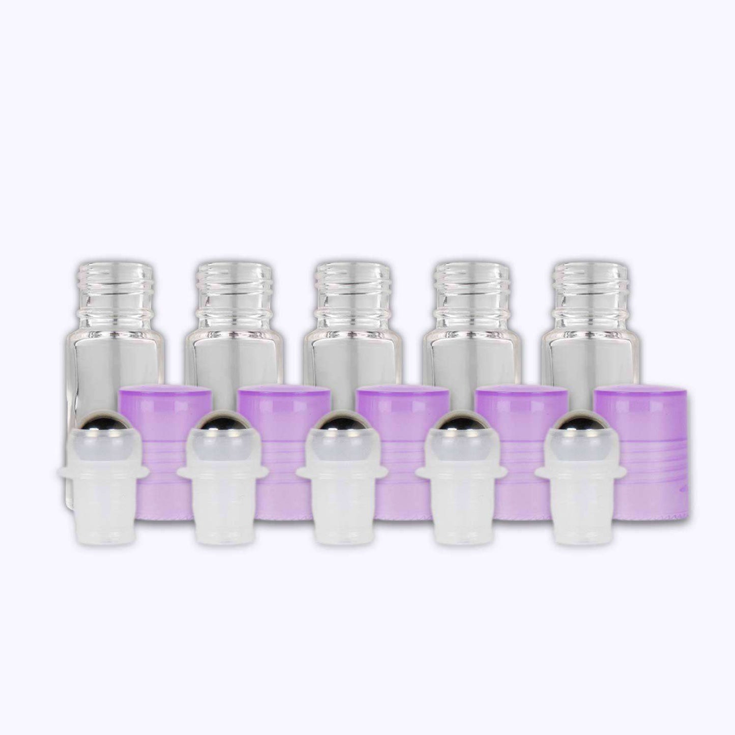 5 ml Clear Glass Roller Bottles (Pack of 5)