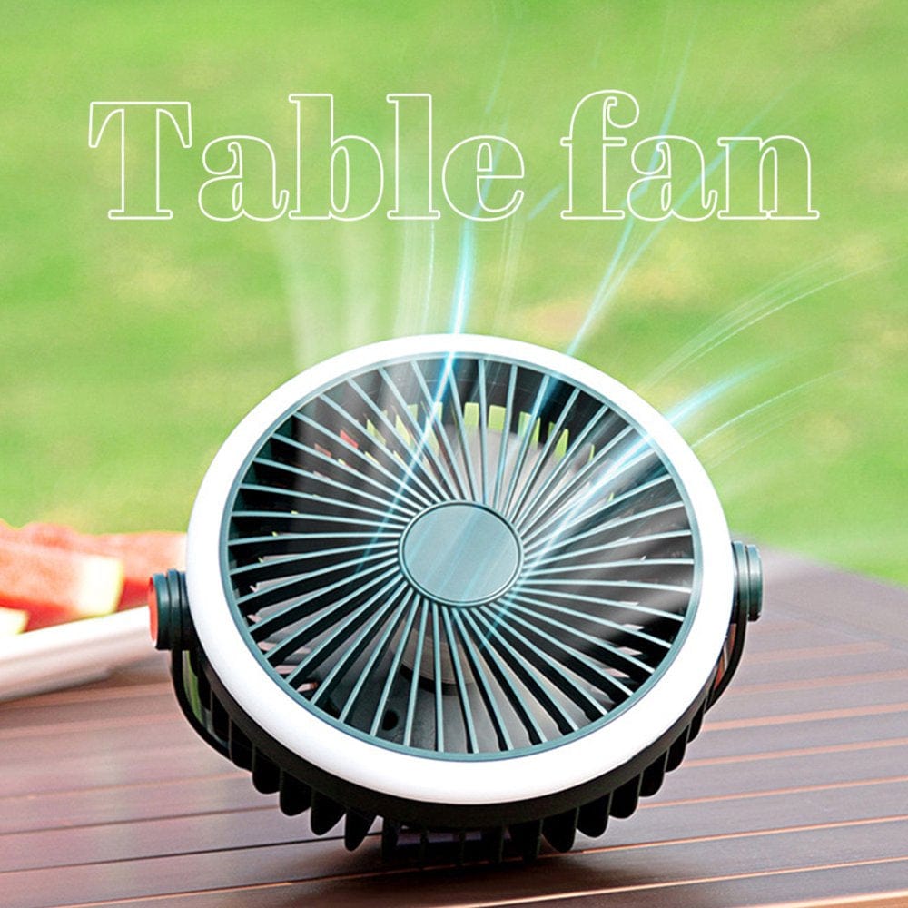 YZHM Camping Fan with LED Lights & Lanyard, Battery Operated Fan with Lanyard, USB Rechargeable Fan for Tent Car RV Hurrican-E Emergency Outages Survival Kit Big Sale M